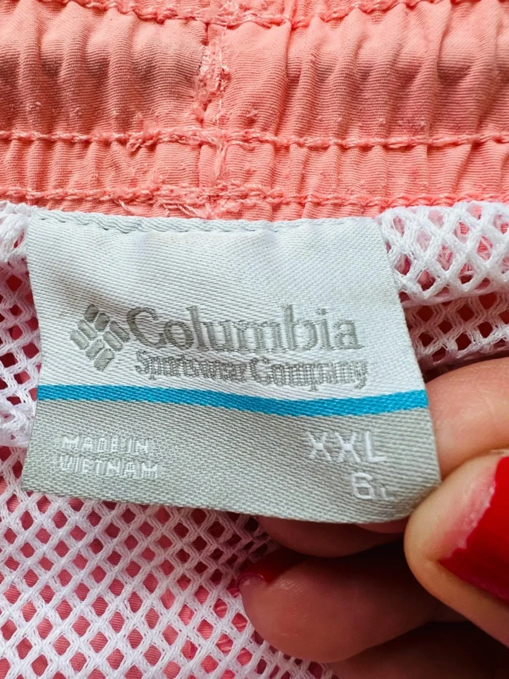 Columbia Men’s Coral Pink Omni shade 50 UPF Athletic fishing Shorts XXL